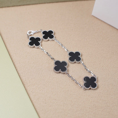 [⭐Haelin Jewelry] CLOVER 5 MOTIF ONYXS BRACELET COLLECTION