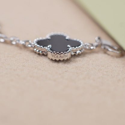 [⭐Haelin Jewelry] CLOVER 5 MOTIF ONYXS BRACELET COLLECTION