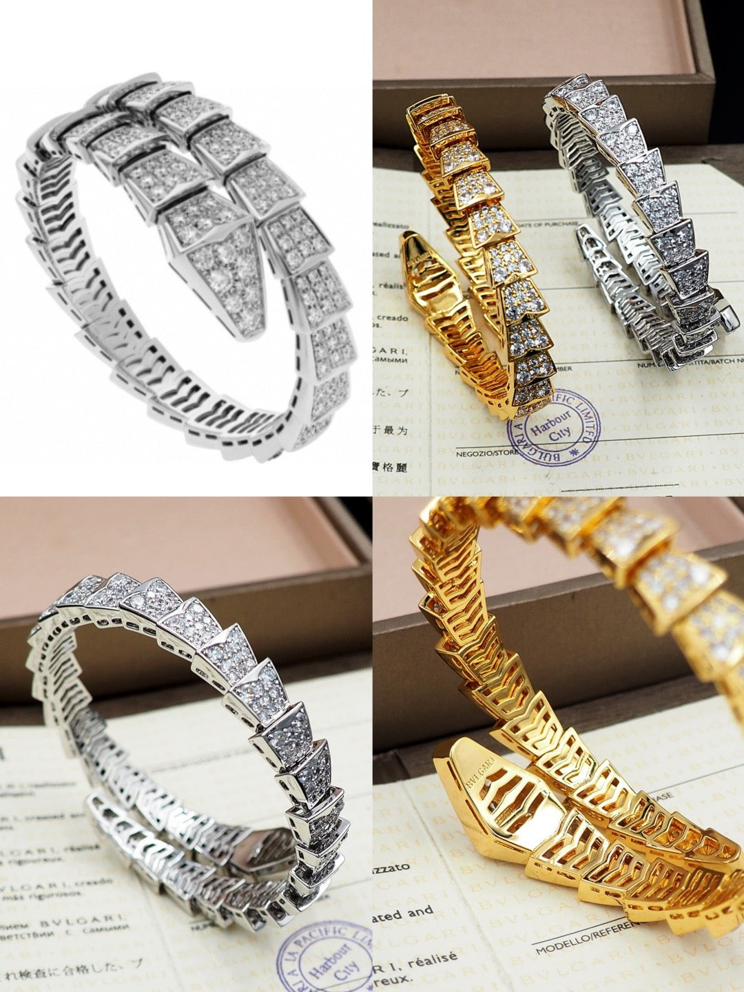 [⭐Haelin Jewelry]SERPENTI BRACELET 8MM SILVEE DIAMOND