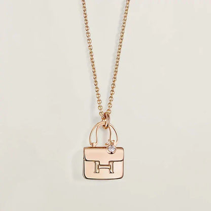 [⭐Haelin Jewelry]AMULETTE PEDANT ROSE GOLD NECKLACE