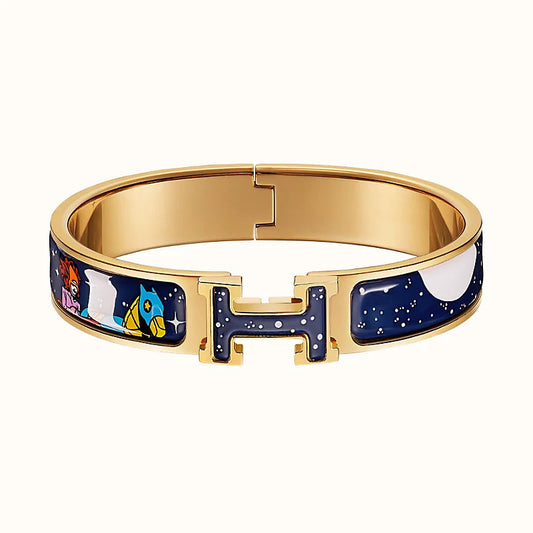 [⭐Haelin Jewelry]H STAR AND MOON BRACELET 12MM