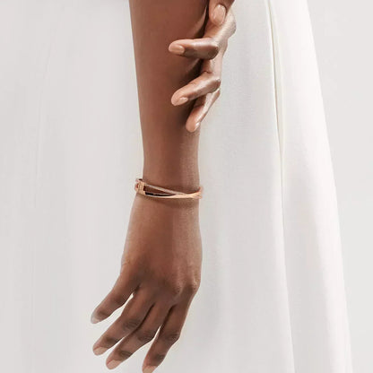 [Haelin Jewelry]NARROW HINGED BANGLEIN WITH DIAMONDS SMALL