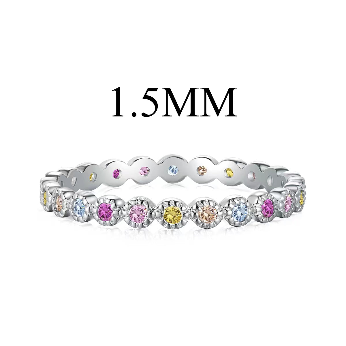 [Haelin Jewelry]Radiant Sparkling Round Cut Daily Ring