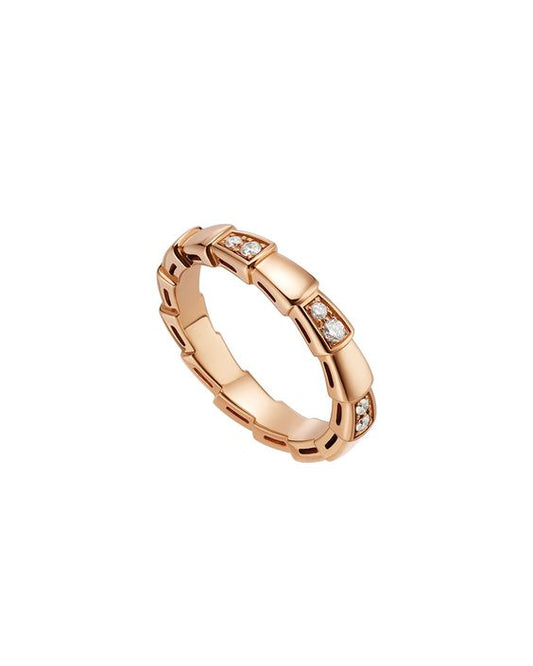 [⭐Haelin Jewelry]SERPENTI RING PINK GOLD  3MM