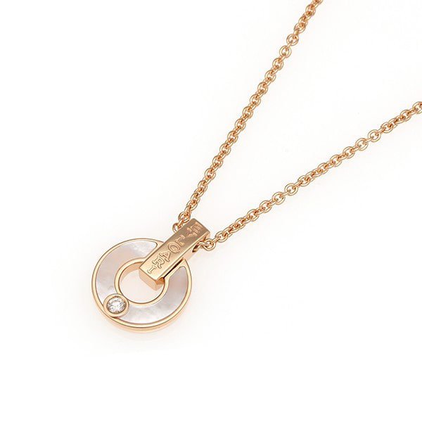 [⭐Haelin Jewelry]GARI NECKLACE PINK GOLD MOP