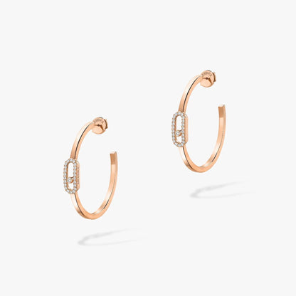 [⭐Haelin Jewelry]CREOLES MOVE UNO PM DIAMOND EARRINGS