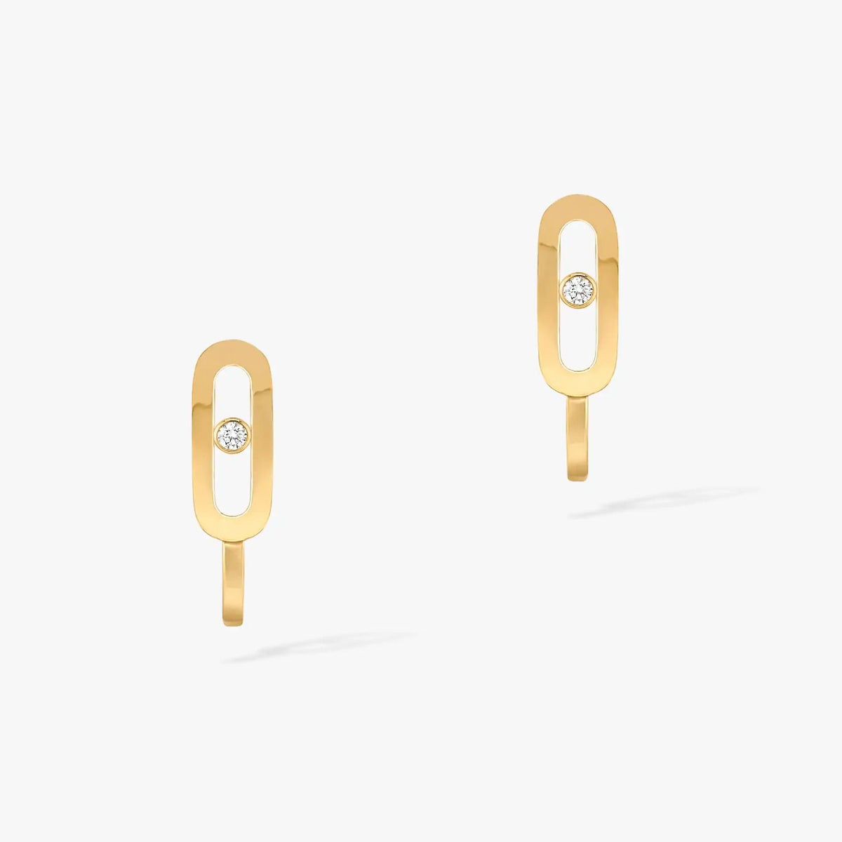 [⭐Haelin Jewelry]CREOLES MOVE UNO MINI 1 DIAMOND EARRINGS
