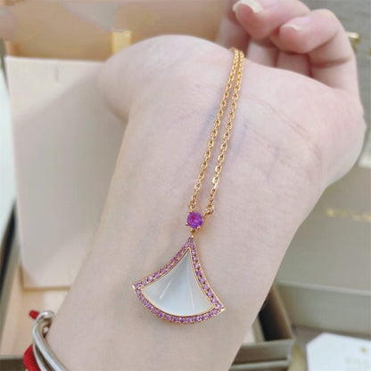 [⭐Haelin Jewelry]DREAM NECKLACE MOP DIAMOND PINK