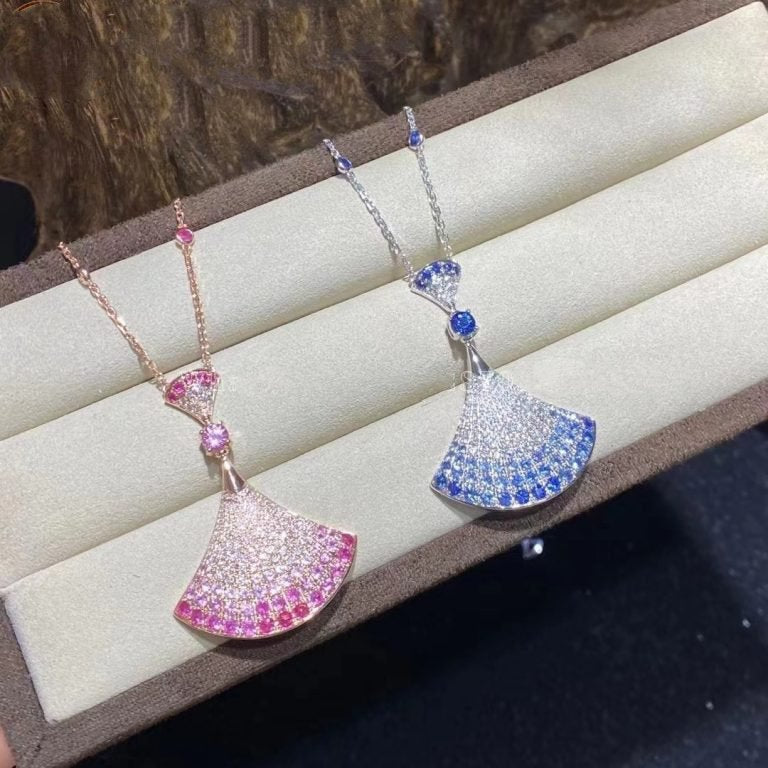 [⭐Haelin Jewelry]DREAM NECKLACK DIAMOND PINK GOLD