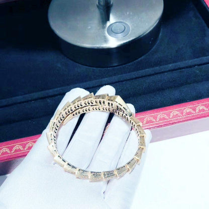 [⭐Haelin Jewelry]SERPENTI BRACELET 8MM PINK GOLD DIAMOND