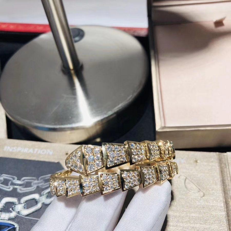 [⭐Haelin Jewelry]SERPENTI BRACELET 8MM GOLD DIAMOND