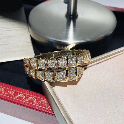 [⭐Haelin Jewelry]SERPENTI BRACELET 8MM GOLD DIAMOND