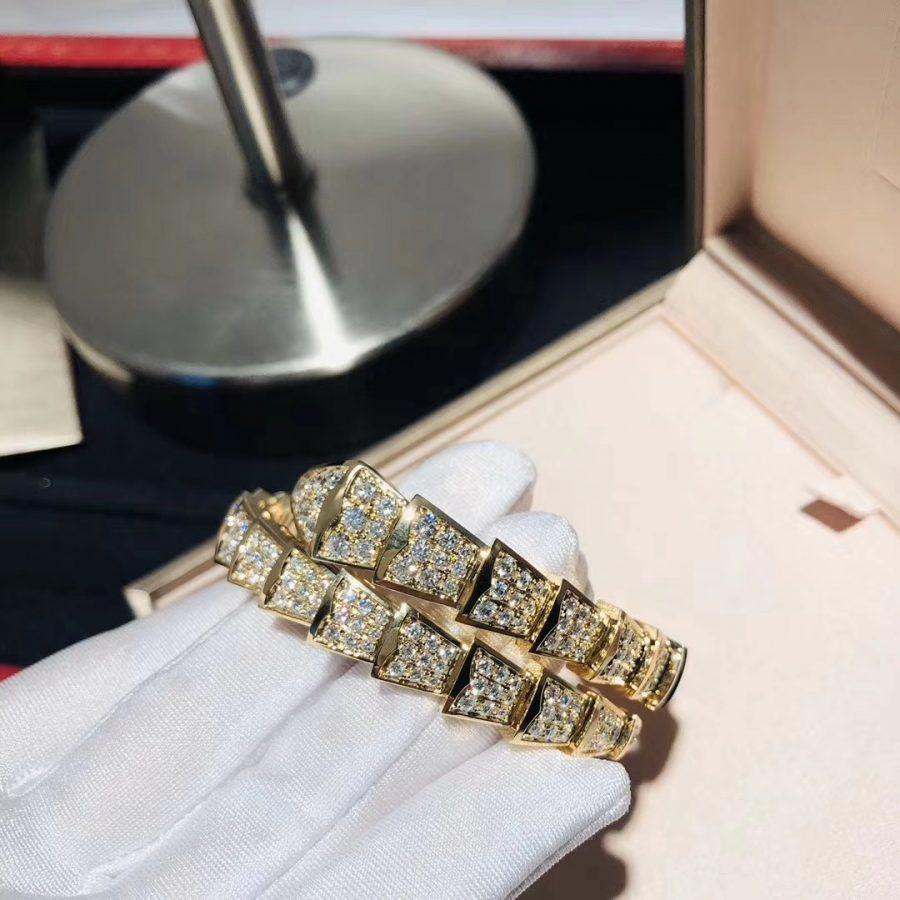 [⭐Haelin Jewelry]SERPENTI BRACELET 8MM GOLD DIAMOND