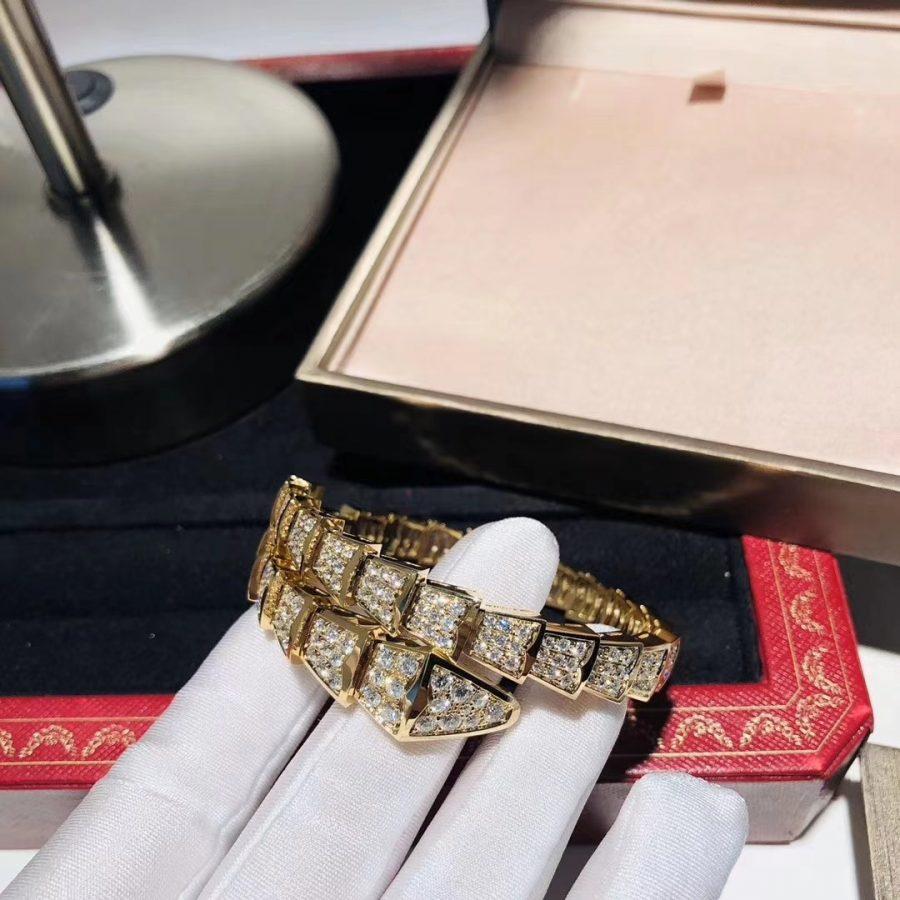 [⭐Haelin Jewelry]SERPENTI BRACELET 8MM GOLD DIAMOND