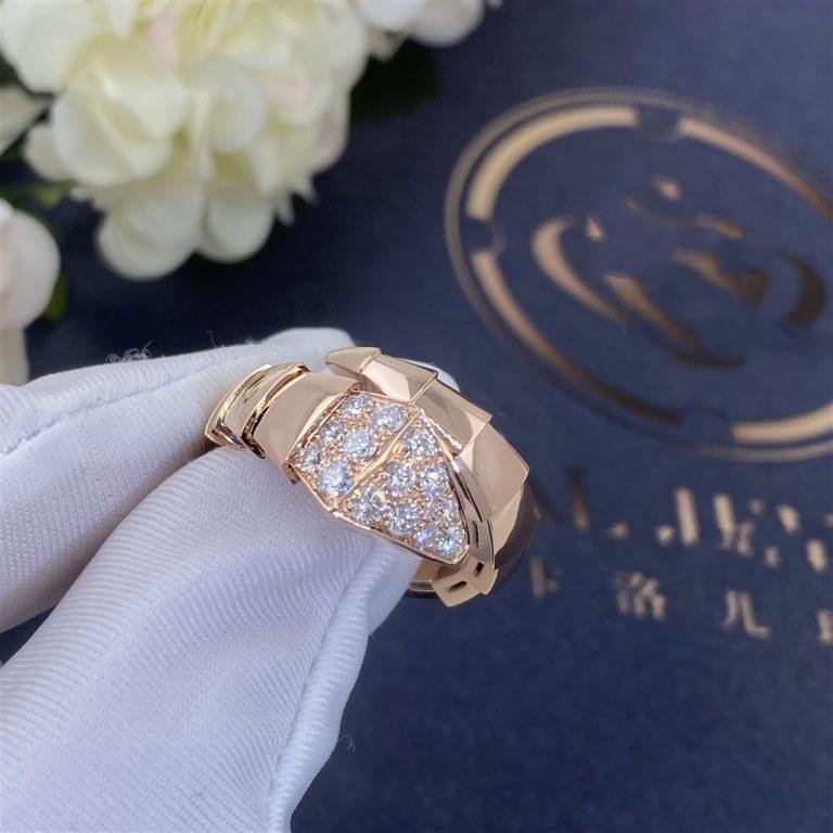 [⭐Haelin Jewelry]SERPENTI RING PINK GOLD DIAMOND