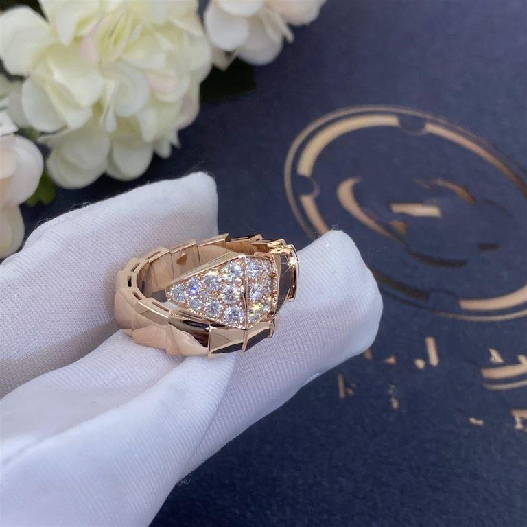[⭐Haelin Jewelry]SERPENTI RING PINK GOLD DIAMOND