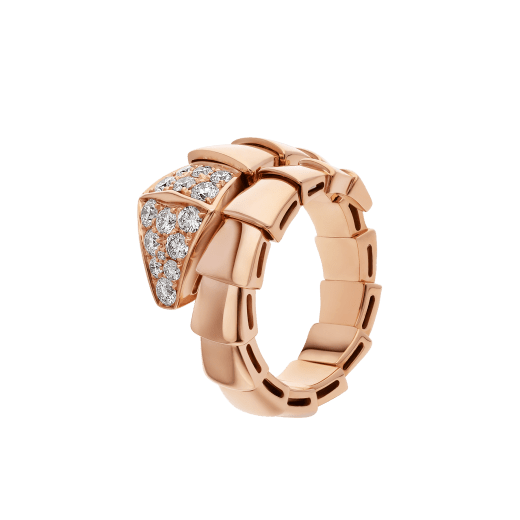 [⭐Haelin Jewelry]SERPENTI RING PINK GOLD DIAMOND