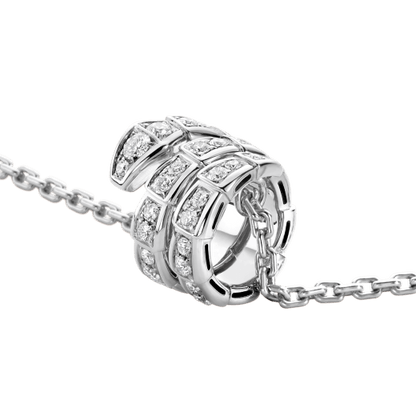 [⭐Haelin Jewelry]SERPENTI  NECKLACE DOUBLE RING DIAMOND