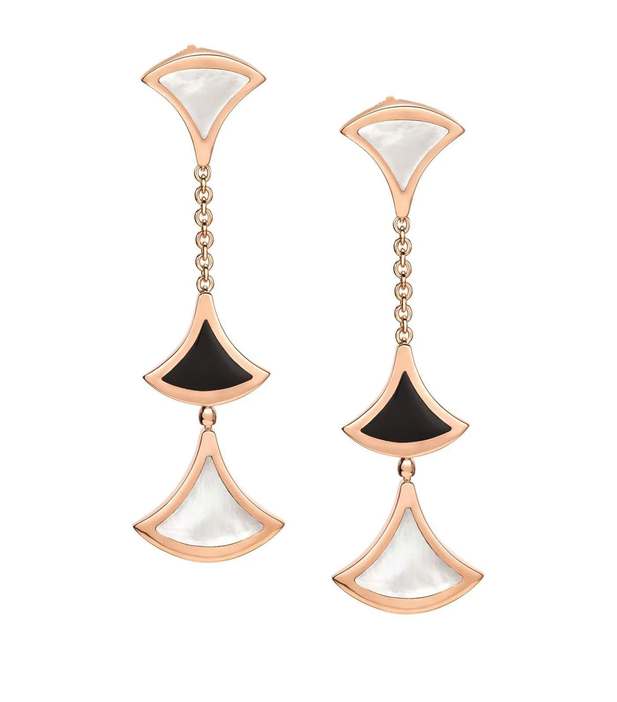 [⭐Haelin Jewelry]DREAM EARRINGS 3 MOTIFS ONYX MOP PINK GOLD