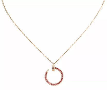 [⭐Haelin Jewelry]JUSTE NECKLACE GOLD RED DIAMONDS