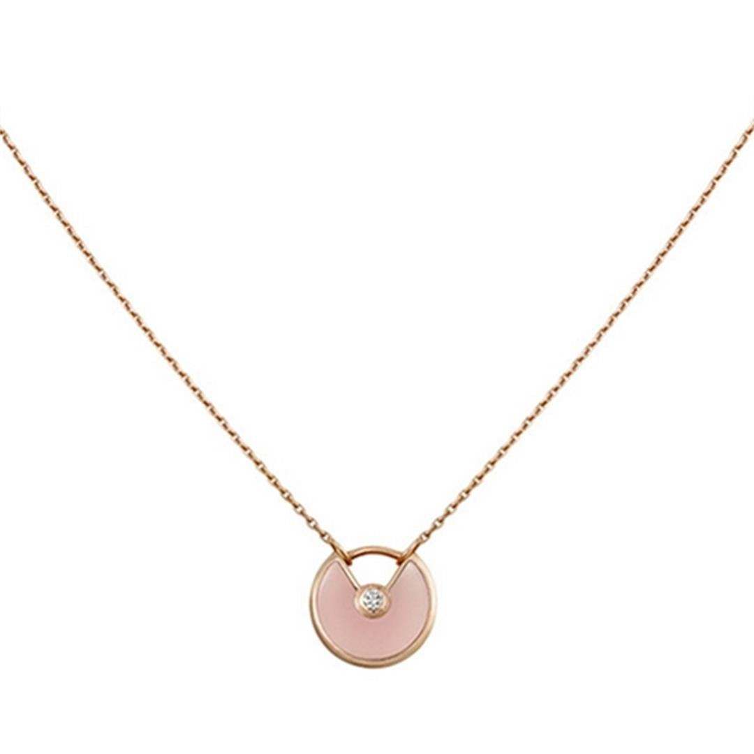 [⭐Haelin Jewelry]AMULETTE ROSE GOLD PINK MOP NECKLACE