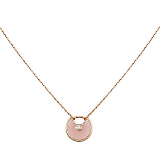 [⭐Haelin Jewelry]AMULETTE ROSE GOLD PINK MOP NECKLACE