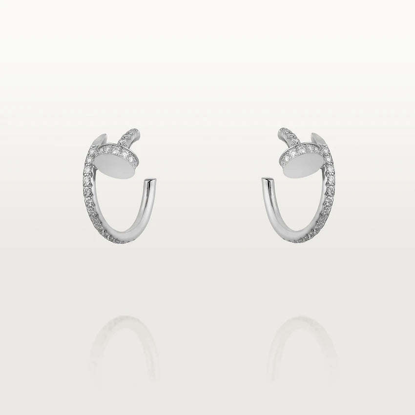 [⭐Haelin Jewelry]JUSTE EARRINGS 12.75MM SILVER DIAMOND