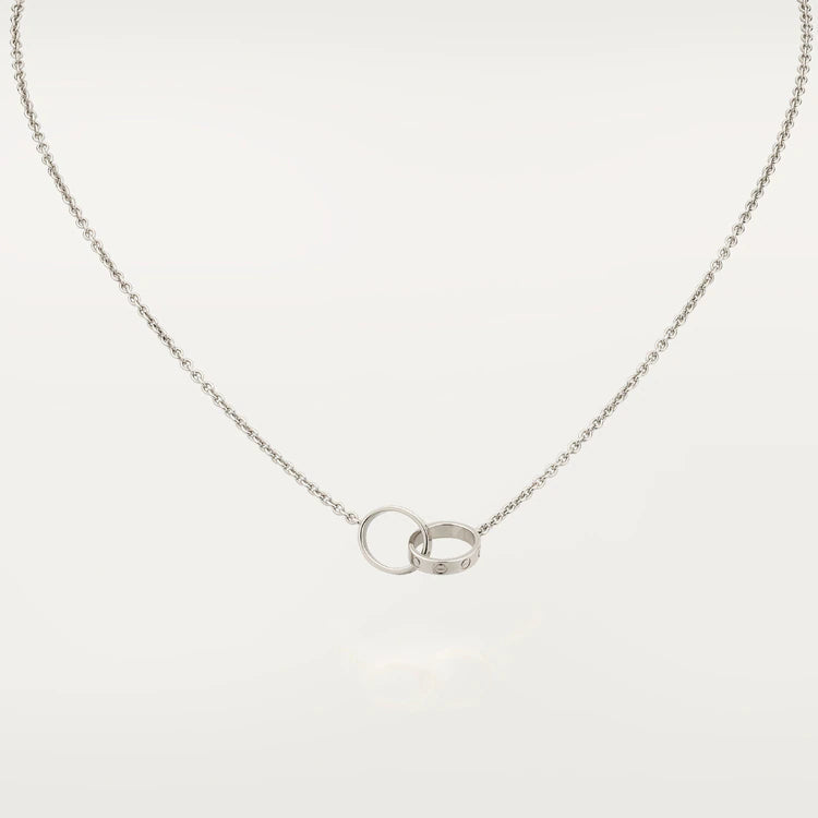 [⭐Haelin Jewelry]LOVE NECKLACE PINK GOLD AND SILVER