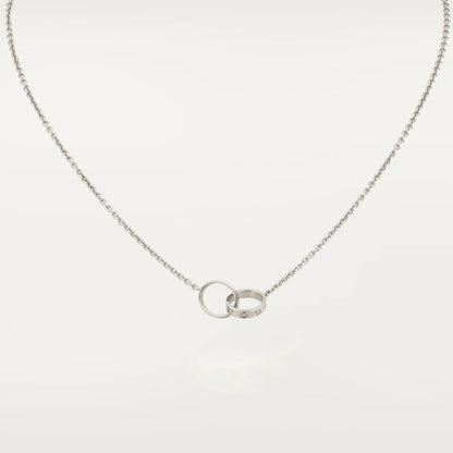 [⭐Haelin Jewelry]LOVE NECKLACE PINK GOLD AND SILVER