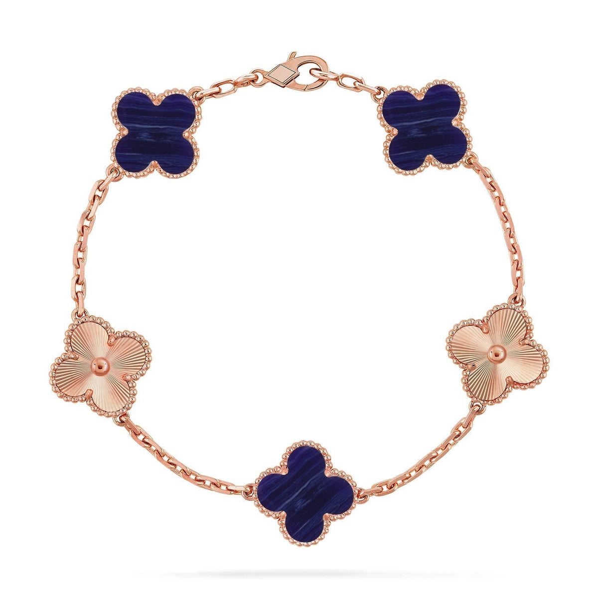 [⭐Haelin Jewelry]CLOVER 5 MOTIF PURPLE STRIPES BRACELET COLLECTION