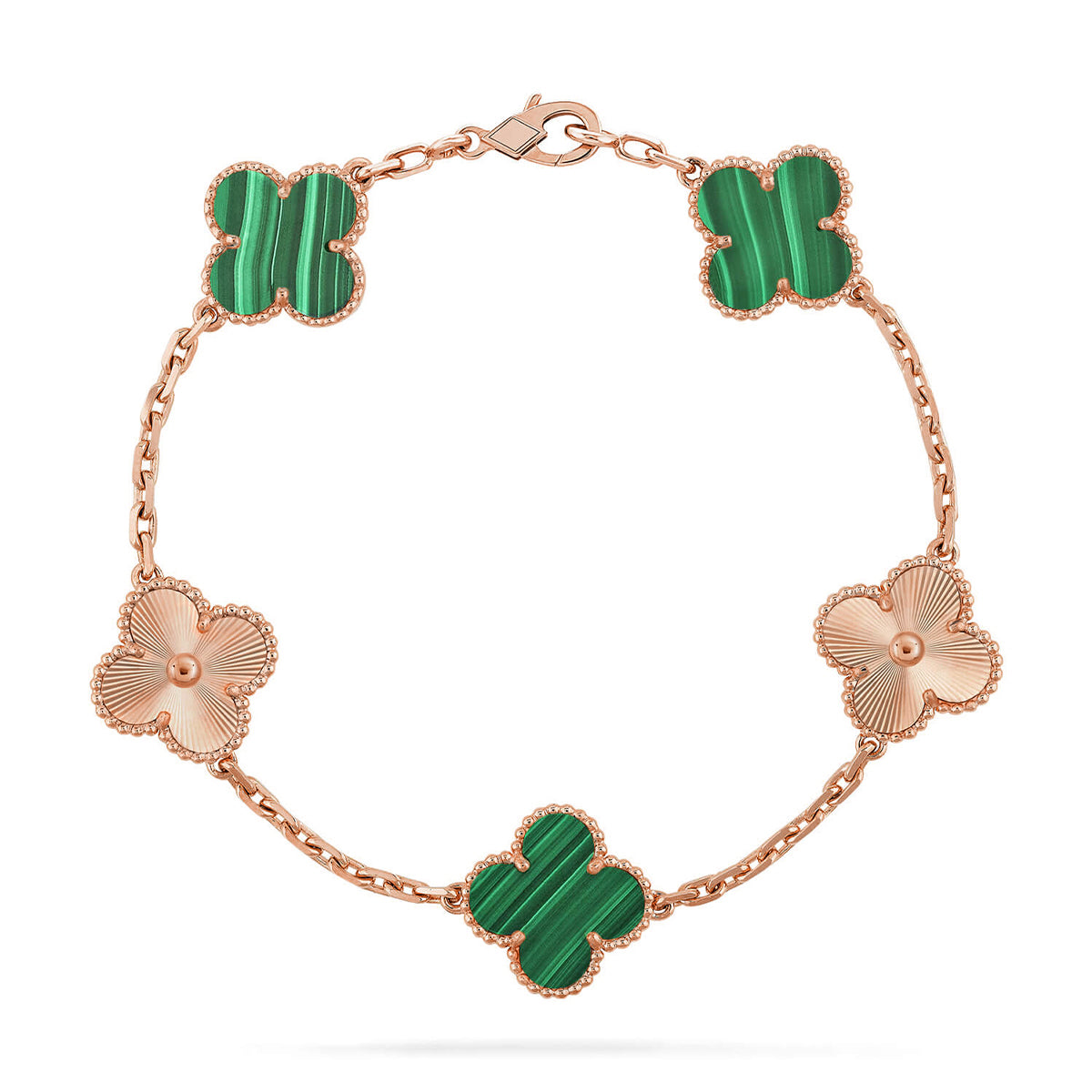 [⭐Haelin Jewelry] CLOVER 5 MOTIF MALACHITE BRACELET COLLECTION
