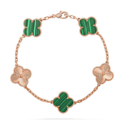 [⭐Haelin Jewelry] CLOVER 5 MOTIF MALACHITE BRACELET COLLECTION