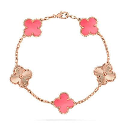[⭐Haelin Jewelry] CLOVER 5 MOTIFS  PINK MOP BRACELET COLLECTION