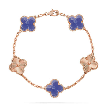 [⭐Haelin Jewelry]CLOVER 5 MOTIF BLUE VEINS BRACELET COLLECTION