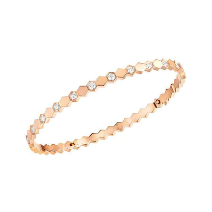 [⭐Haelin Jewelry]BEE LOVE PINK GOLD DIAMOND BRACELET