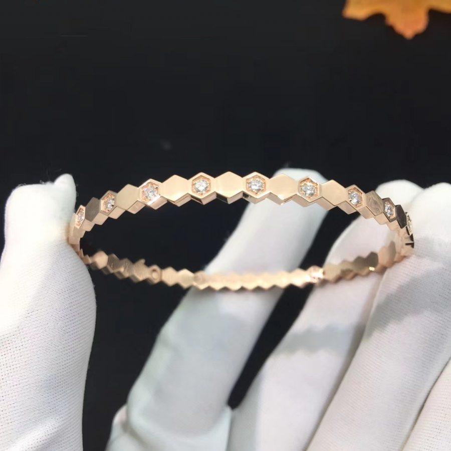 [⭐Haelin Jewelry]BEE LOVE PINK GOLD DIAMOND BRACELET