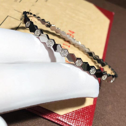 [⭐Haelin Jewelry]BEE LOVE SILVER DIAMOND BRACELET