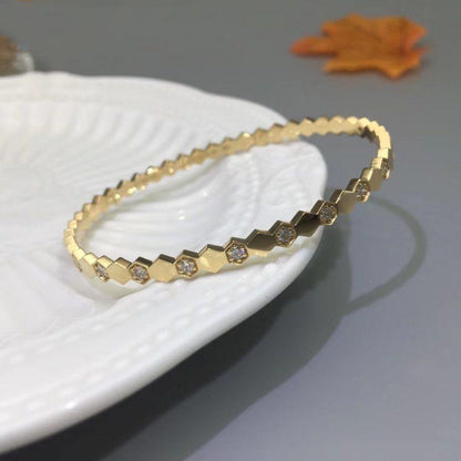 [⭐Haelin Jewelry]BEE LOVE GOLD DIAMOND BRACELET