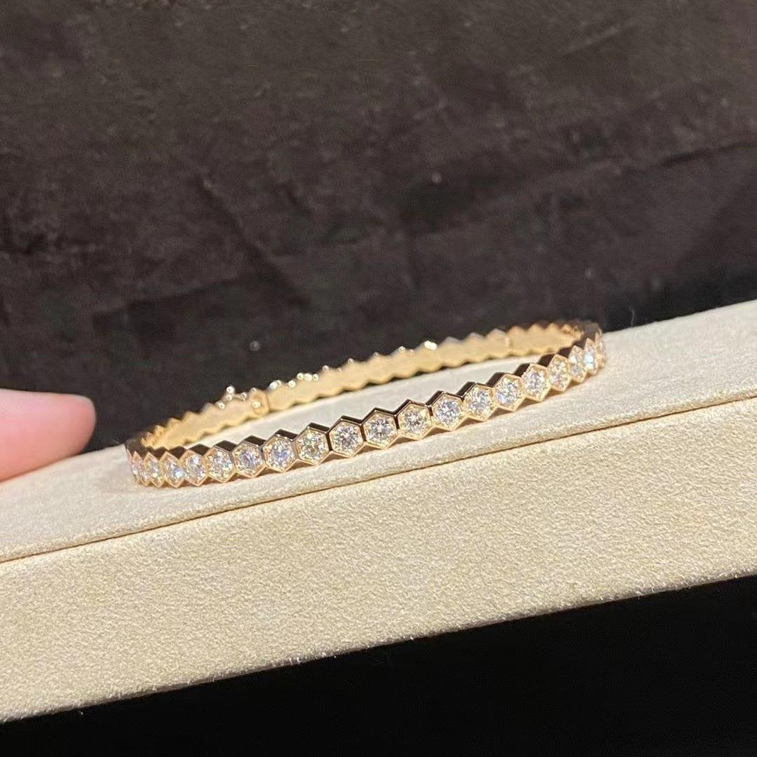 [⭐Haelin Jewelry]BEE LOVE GOLD BRACELET FULL DIAMOND