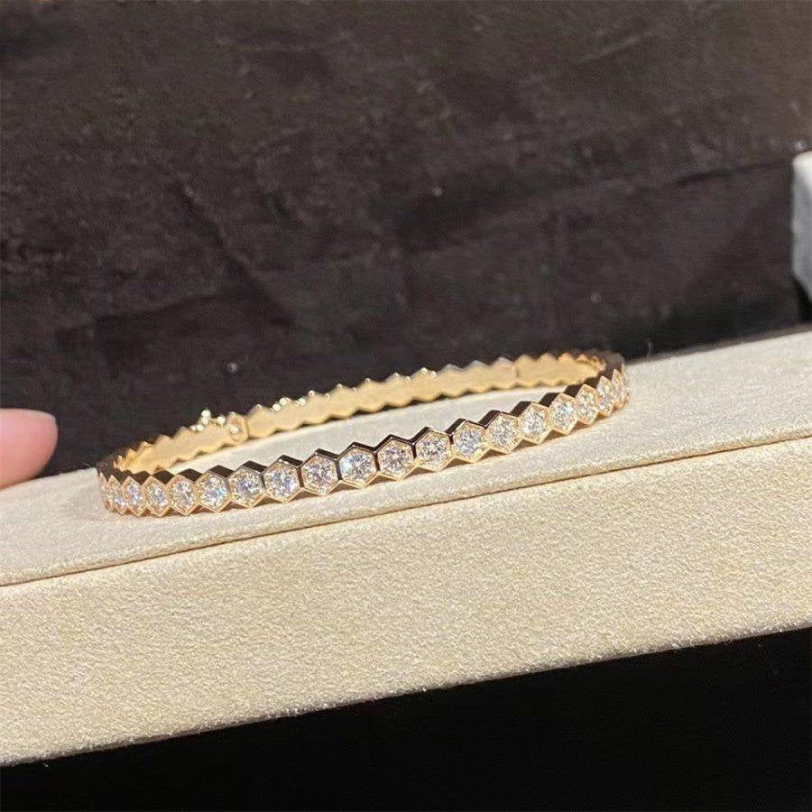 [⭐Haelin Jewelry]BEE LOVE GOLD BRACELET FULL DIAMOND