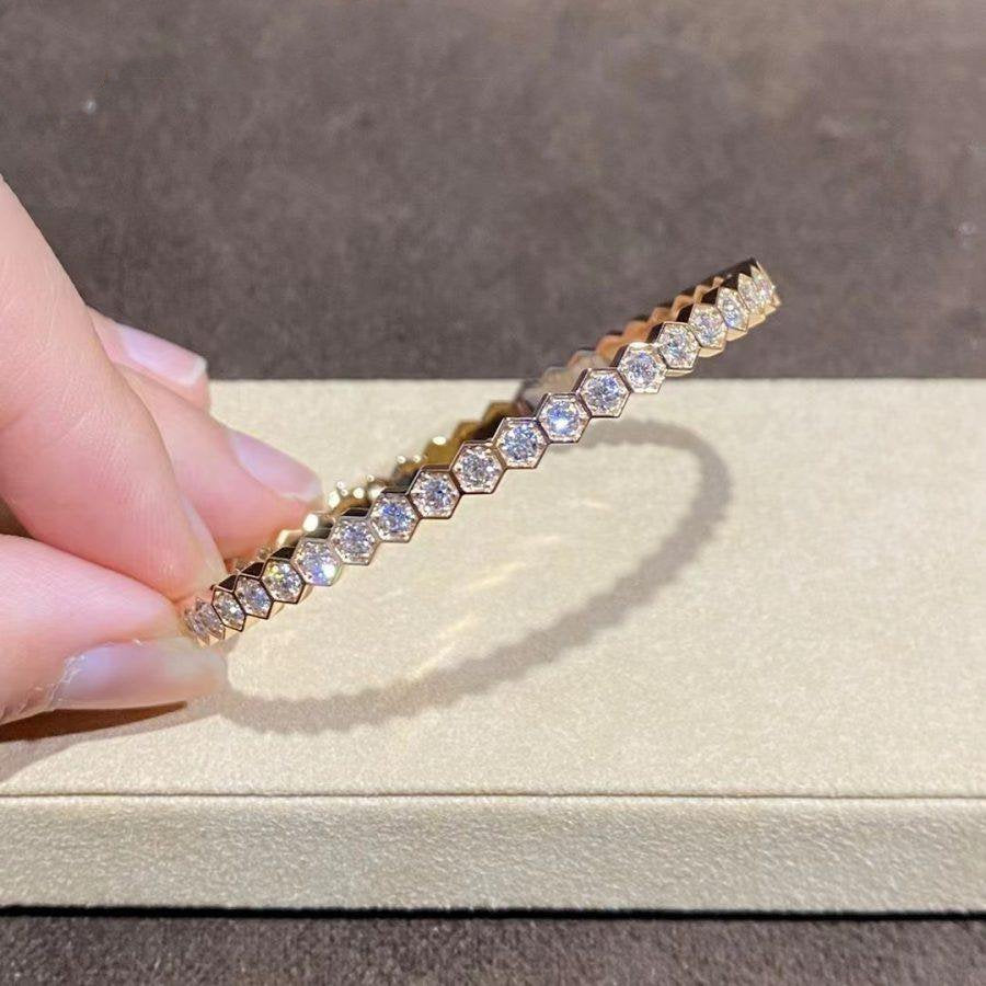 [⭐Haelin Jewelry]BEE LOVE GOLD BRACELET FULL DIAMOND