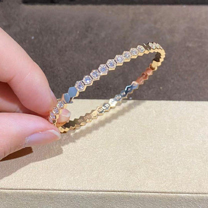 [⭐Haelin Jewelry]BEE LOVE GOLD BRACELET FULL DIAMOND