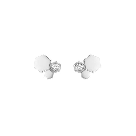 [⭐Haelin Jewelry]BEE LOVE SILVER DIAMOND EARRINGS