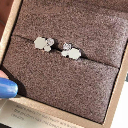 [⭐Haelin Jewelry]BEE LOVE SILVER DIAMOND EARRINGS