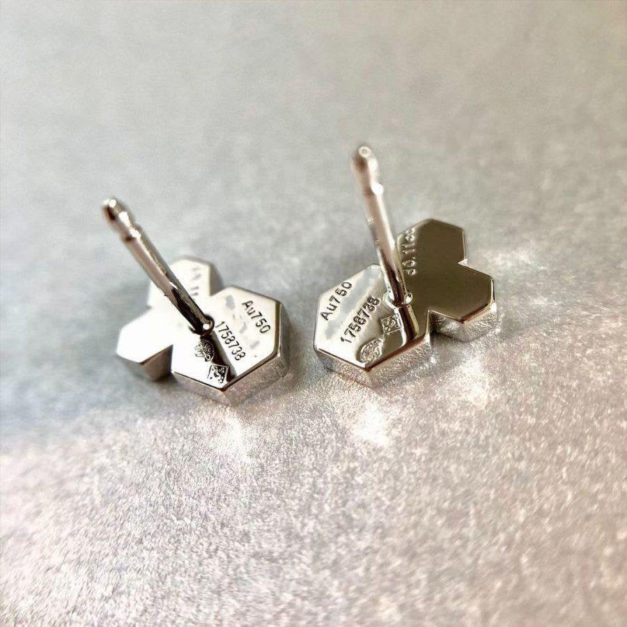 [⭐Haelin Jewelry]BEE LOVE SILVER DIAMOND EARRINGS