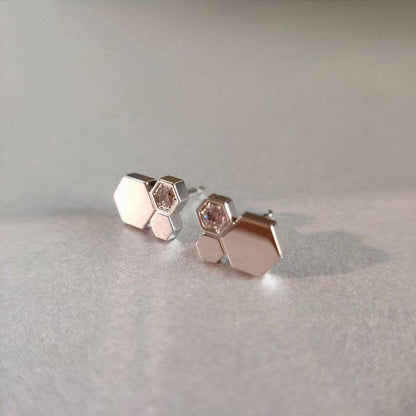 [⭐Haelin Jewelry]BEE LOVE SILVER DIAMOND EARRINGS