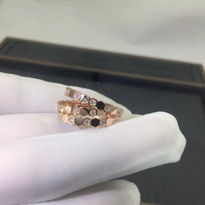 [⭐Haelin Jewelry]BEE LOVE RING PINK GOLD DIAMOND