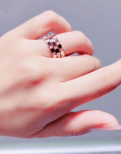 [⭐Haelin Jewelry]BEE LOVE RING PINK GOLD DIAMOND