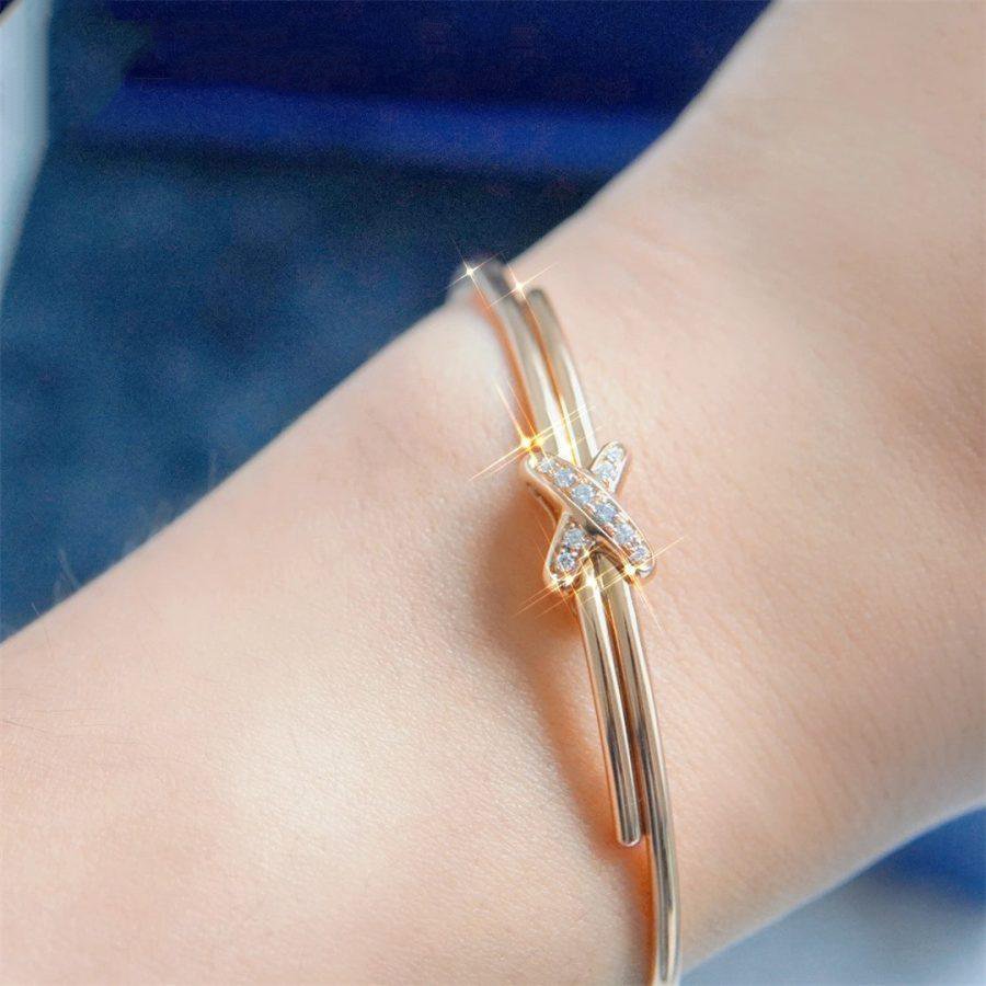[⭐Haelin Jewelry]JEUX DE BRACELET PINK GOLD DIAMONDS