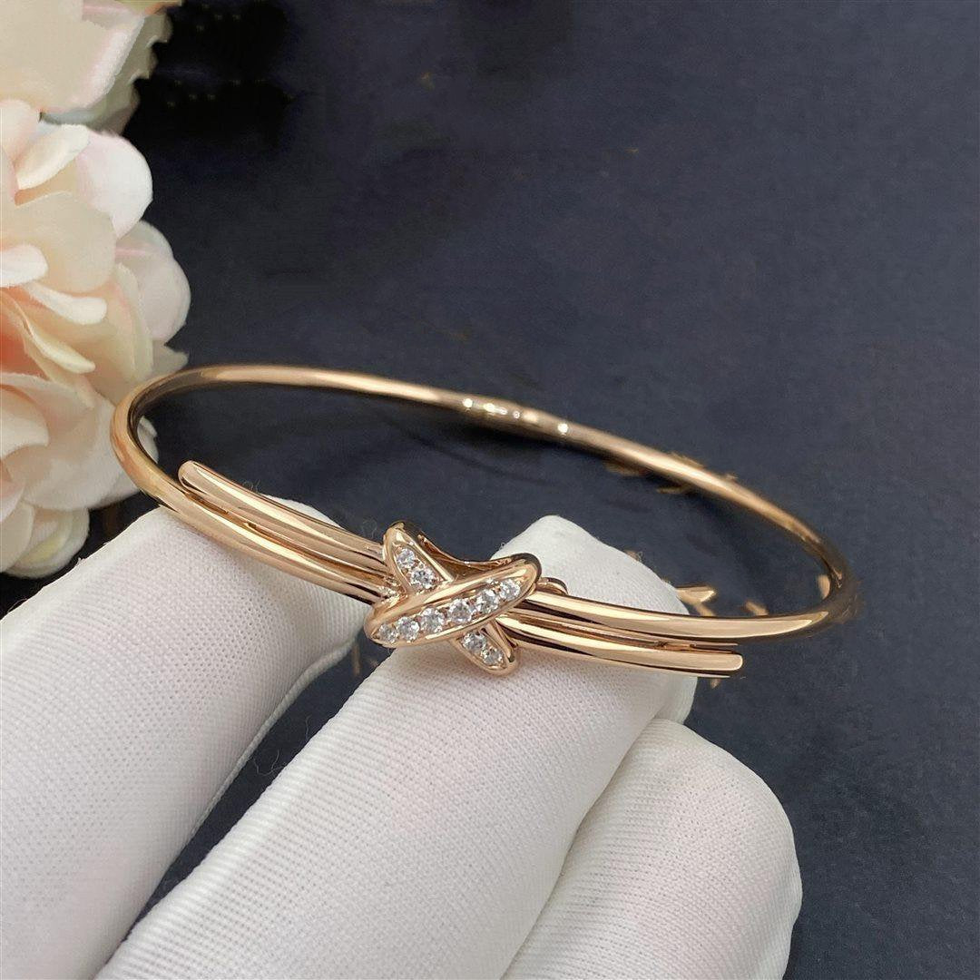 [⭐Haelin Jewelry]JEUX DE BRACELET PINK GOLD DIAMONDS